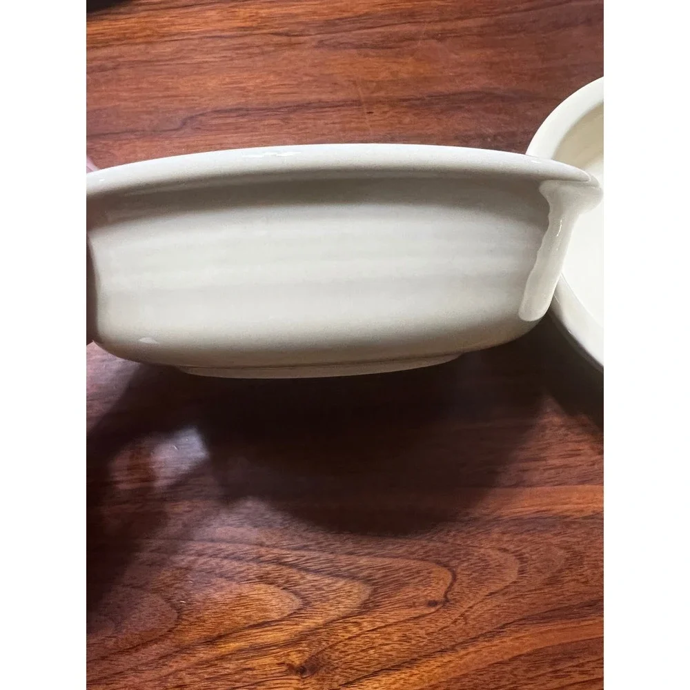 Vintage Fiesta‎ Ware Set 2 Yellow/Ivory Soup Cereal Bowls 6.75 inch Embossed USA